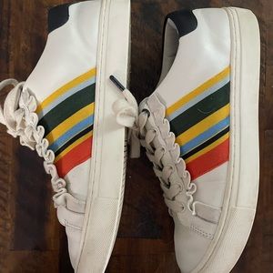 Tory Burch Ruffled Rainbow Sneakers size 9